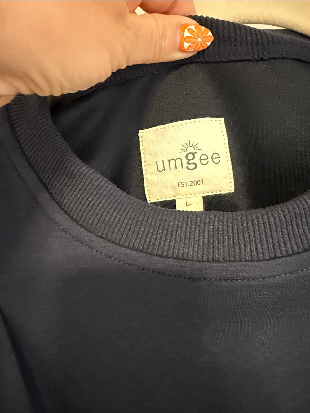 Umgee Navy Ruffle Sleeve Drawstring Mini Dress - Picture 3 of 6